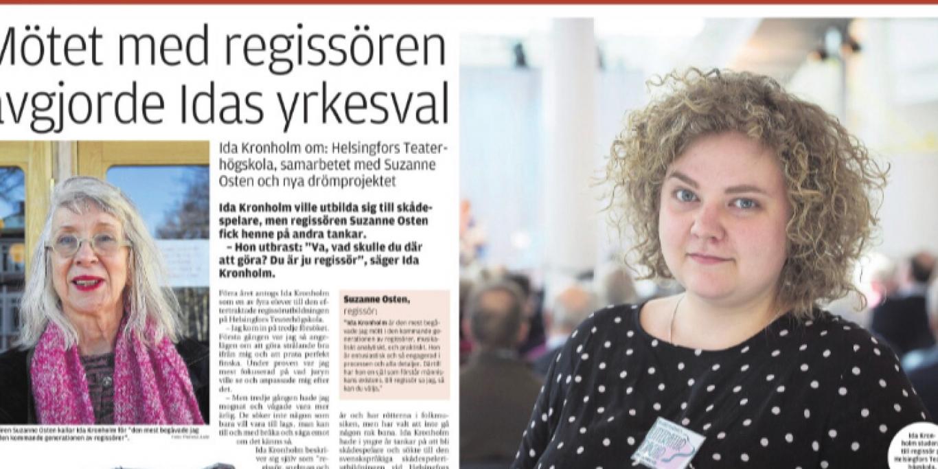 Reportage om Ida Kronholm som regisserar bla. operan "Lisbeta – en trollkona skall du icke leva"