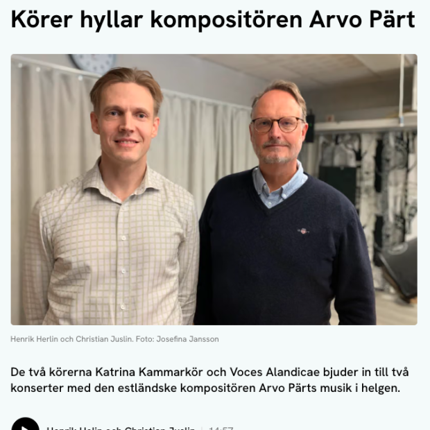 Ålands radio Allhelgonakonsert