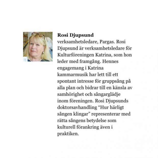 Rosi Djupsund får medalj, liten bild