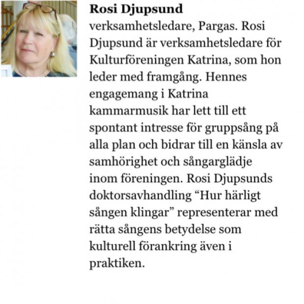Rosi Djupsund får SFV medalj